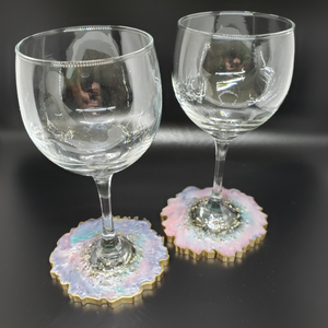 Geode Wineglasses by Llama Sisters Designs