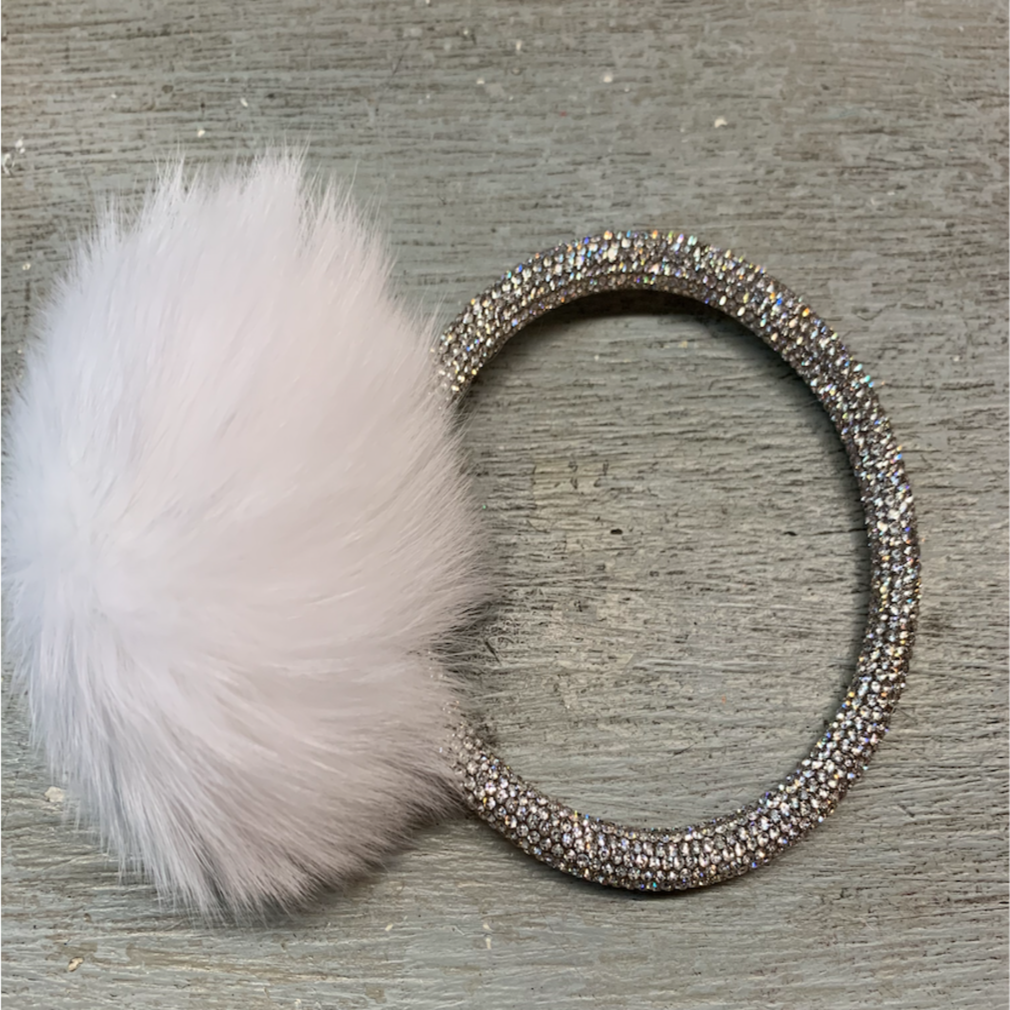 Sparkle Bracelet Keyring w/ Pom