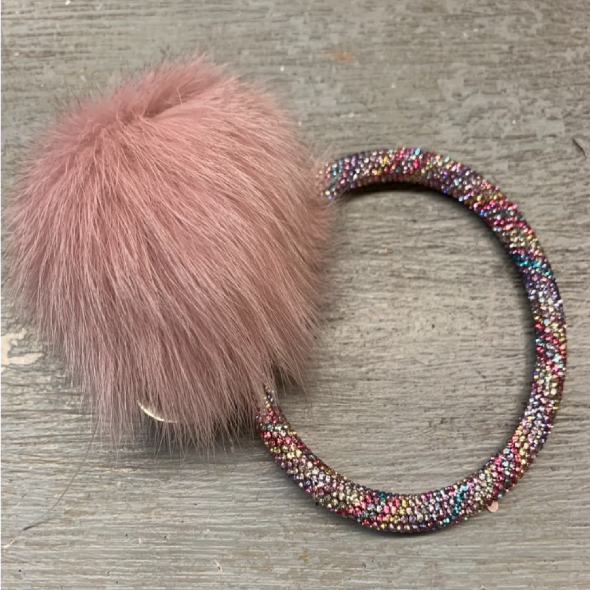 Sparkle Bracelet Keyring w/ Pom