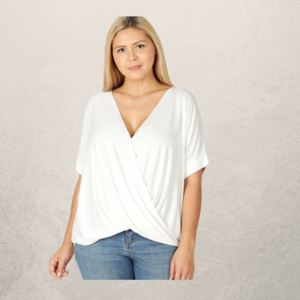 Layered Look Draped Front Top