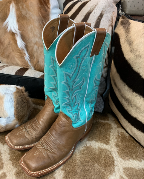 Justin teal boots best sale