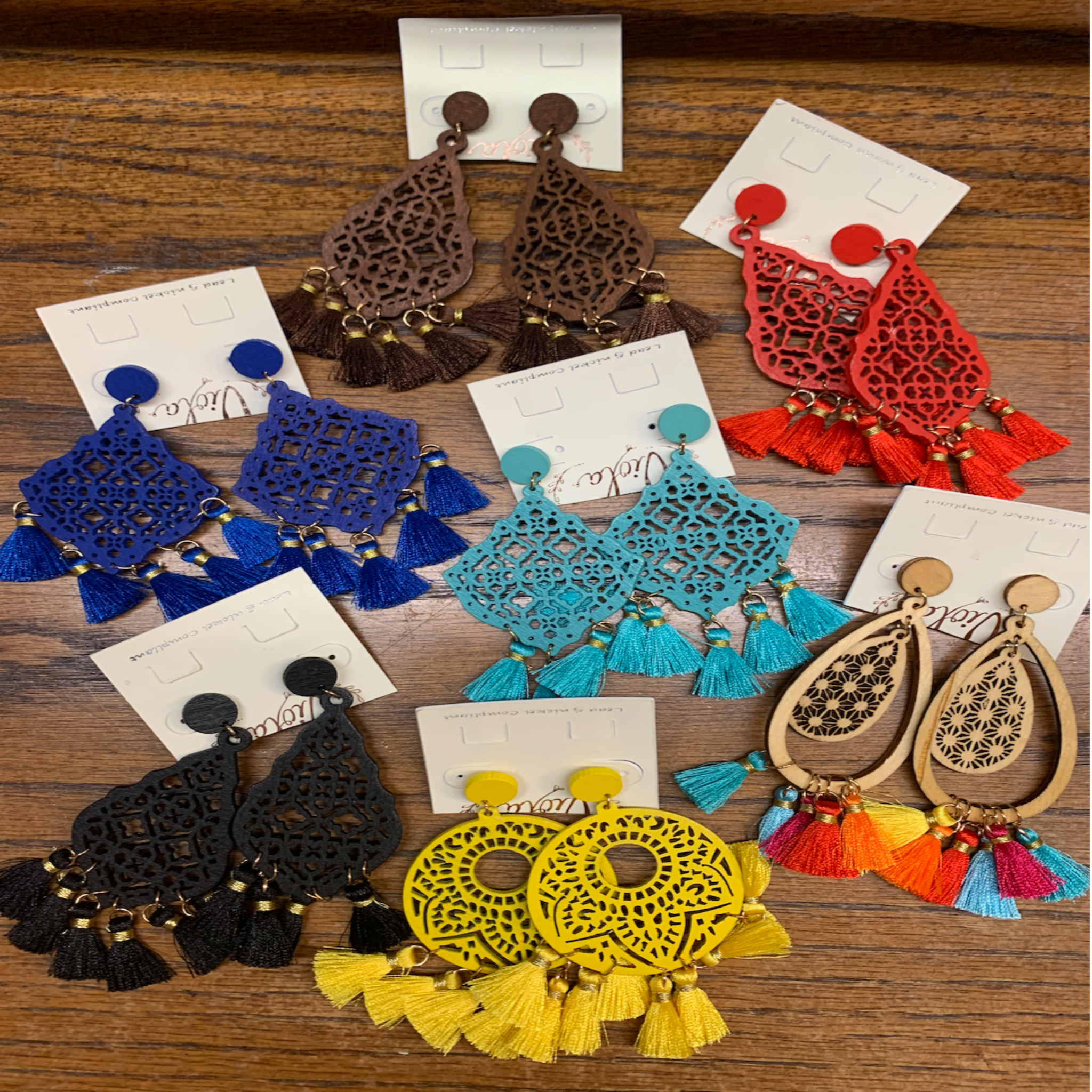 Colorful Wooden Earrings