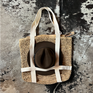 Straw Hat Carrier Bag Tote