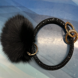 Sparkle Bracelet Keyring w/ Pom