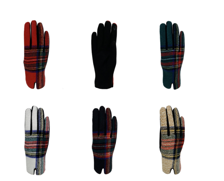 Gloves - Smart Touch Plaid
