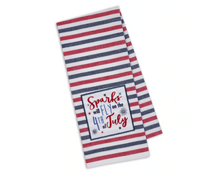 Sparks Fly July Dishtowel