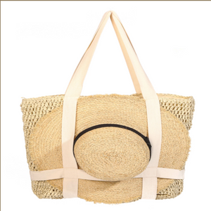 Straw Hat Carrier Bag Tote