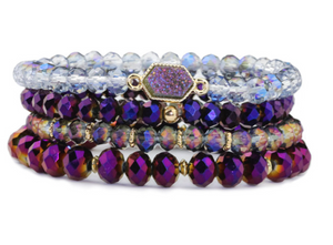 Stretchable Beaded Multiple Bracelets