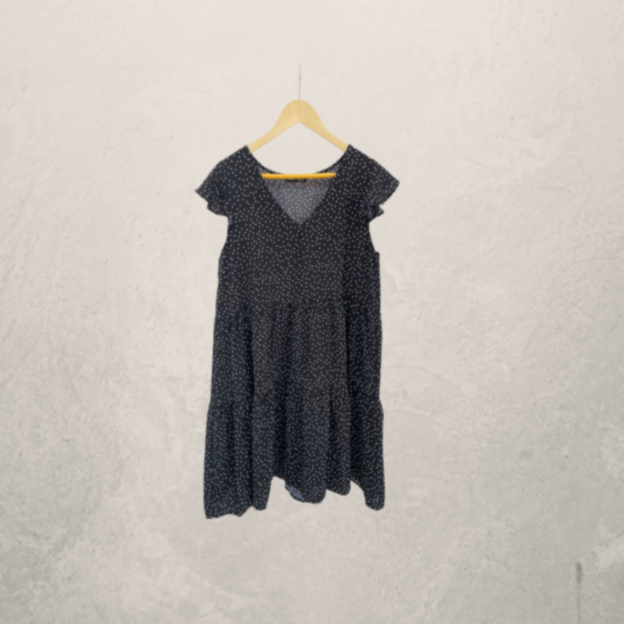 Print V-Neck Woven Mini Dress