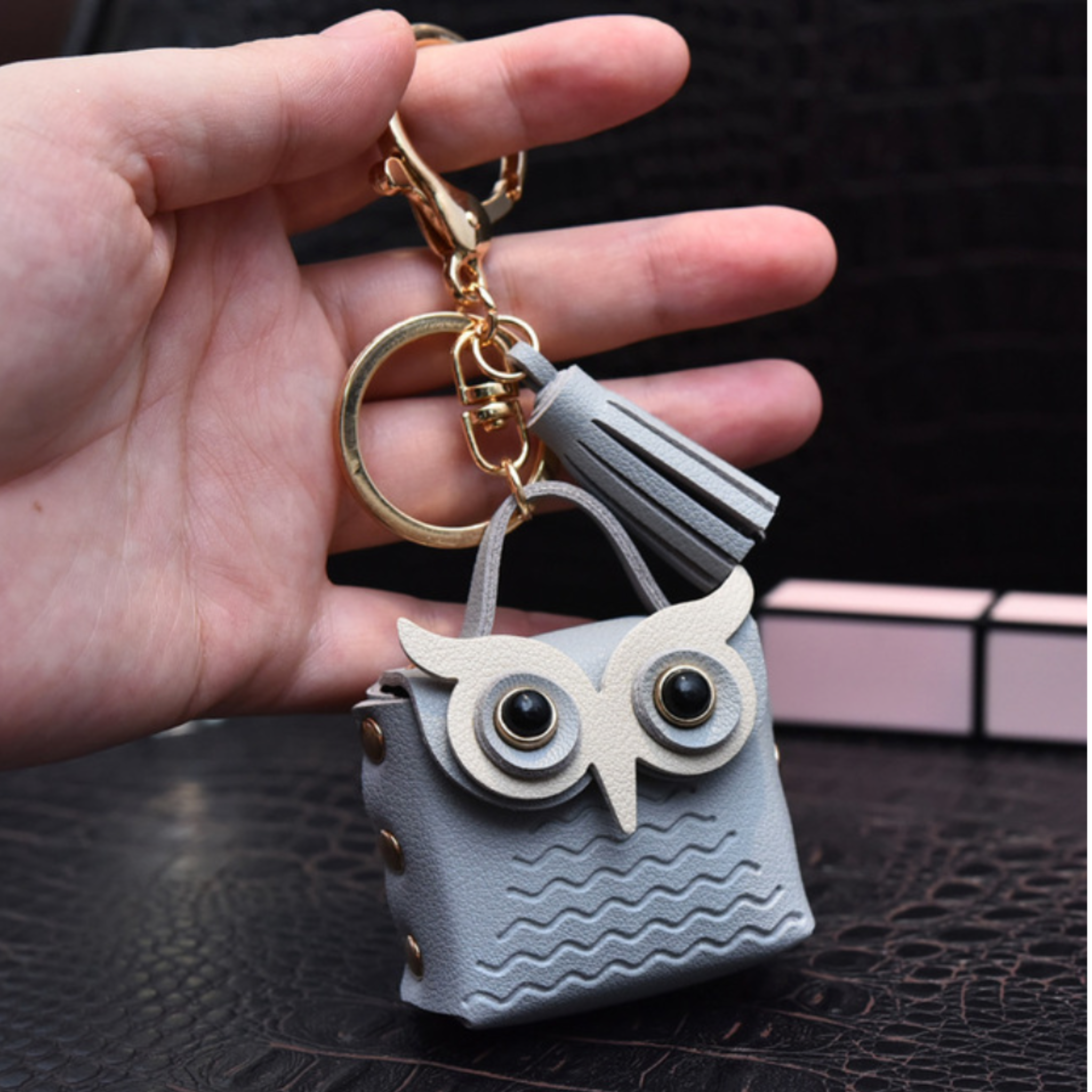 Owl Coin Purse Keychain