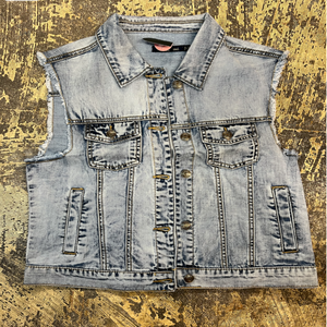 Applique Denim Vest