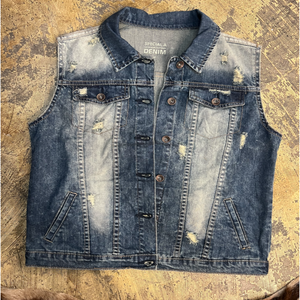 Applique Denim Vest