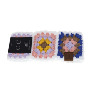 CC Fuzzy Lined Multi Color Crochet Head Wrap