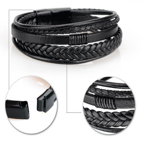 Leather Bracelet w/Stainless Clasp