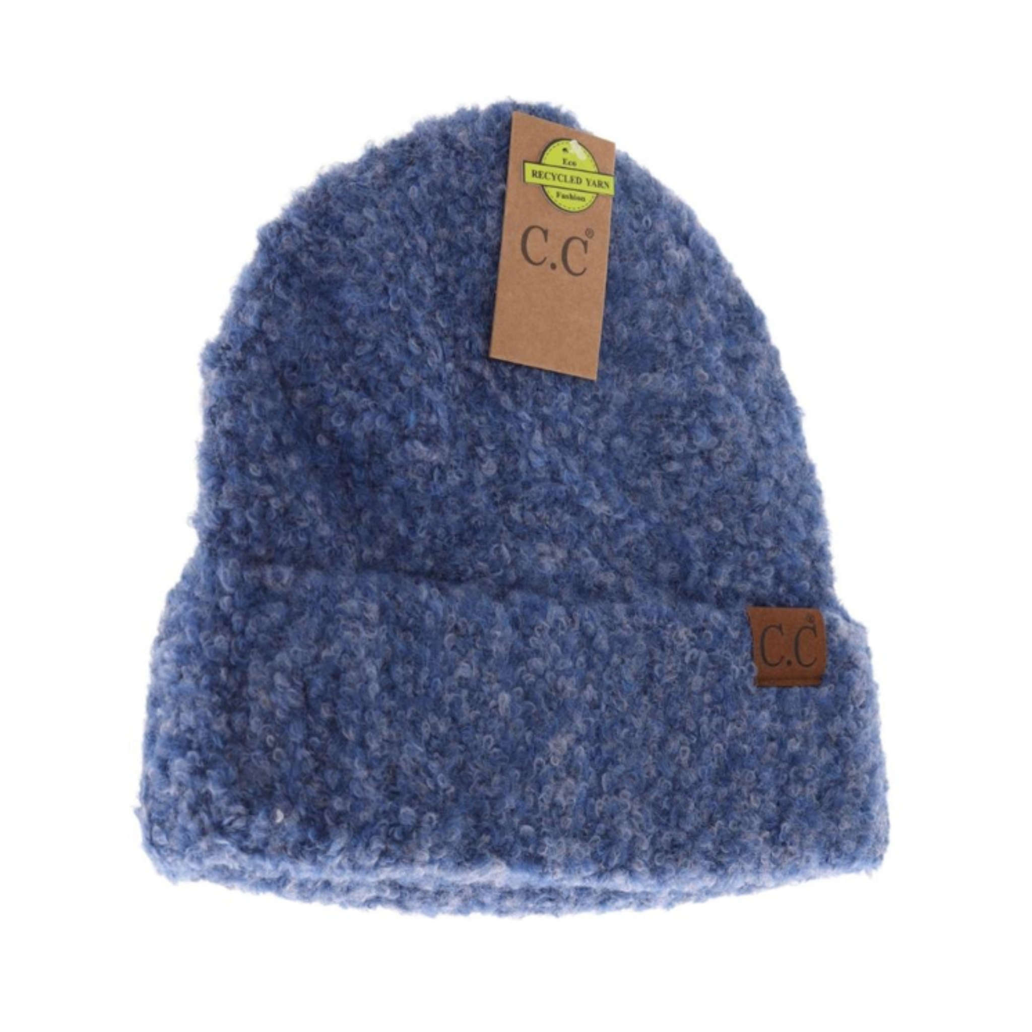 CC Beanie Pom Leopard Boucle Mixed Tone