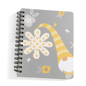 Spiral Floral Gnome Notebook