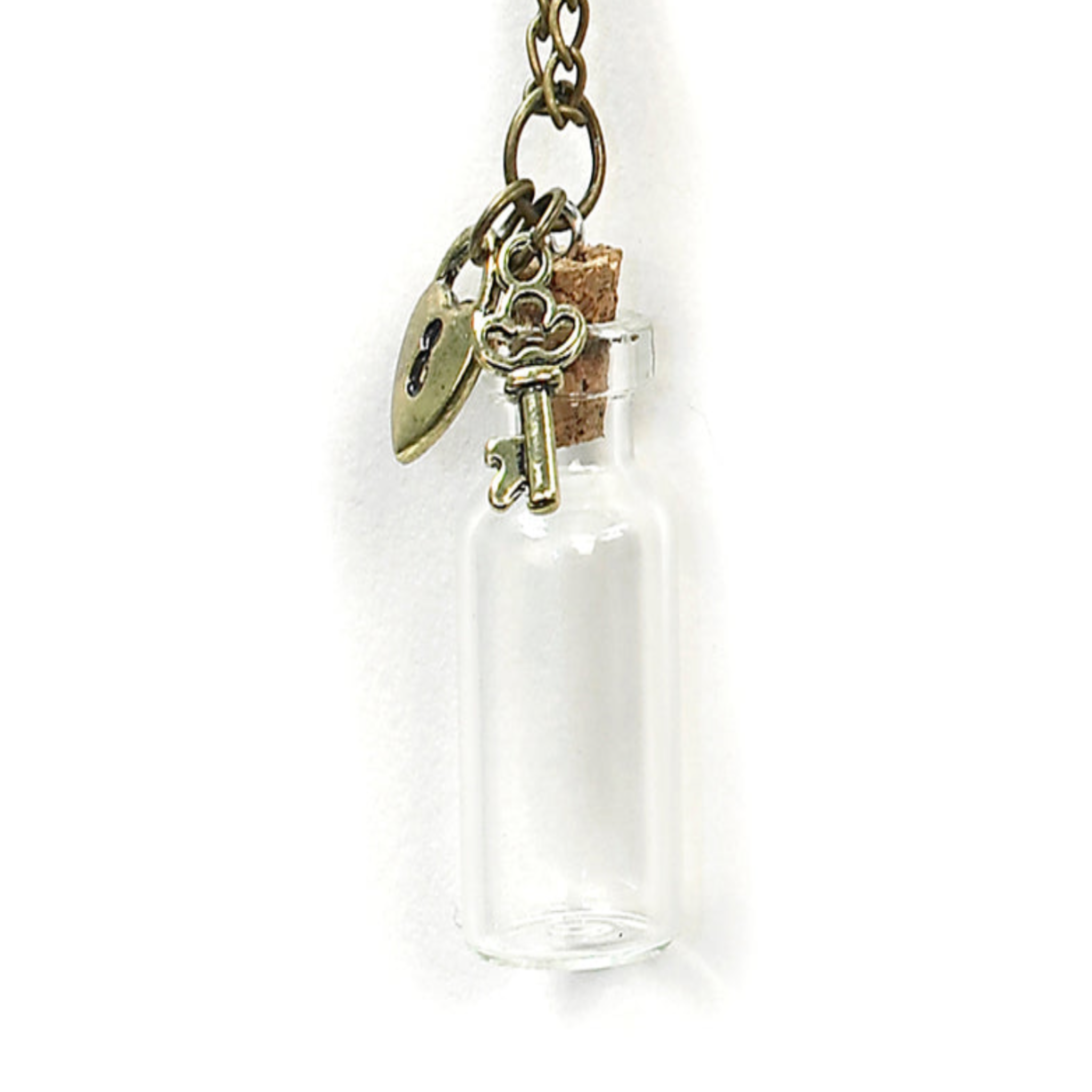 MONARCH MESSAGE IN A BOTTLE NECKLACE