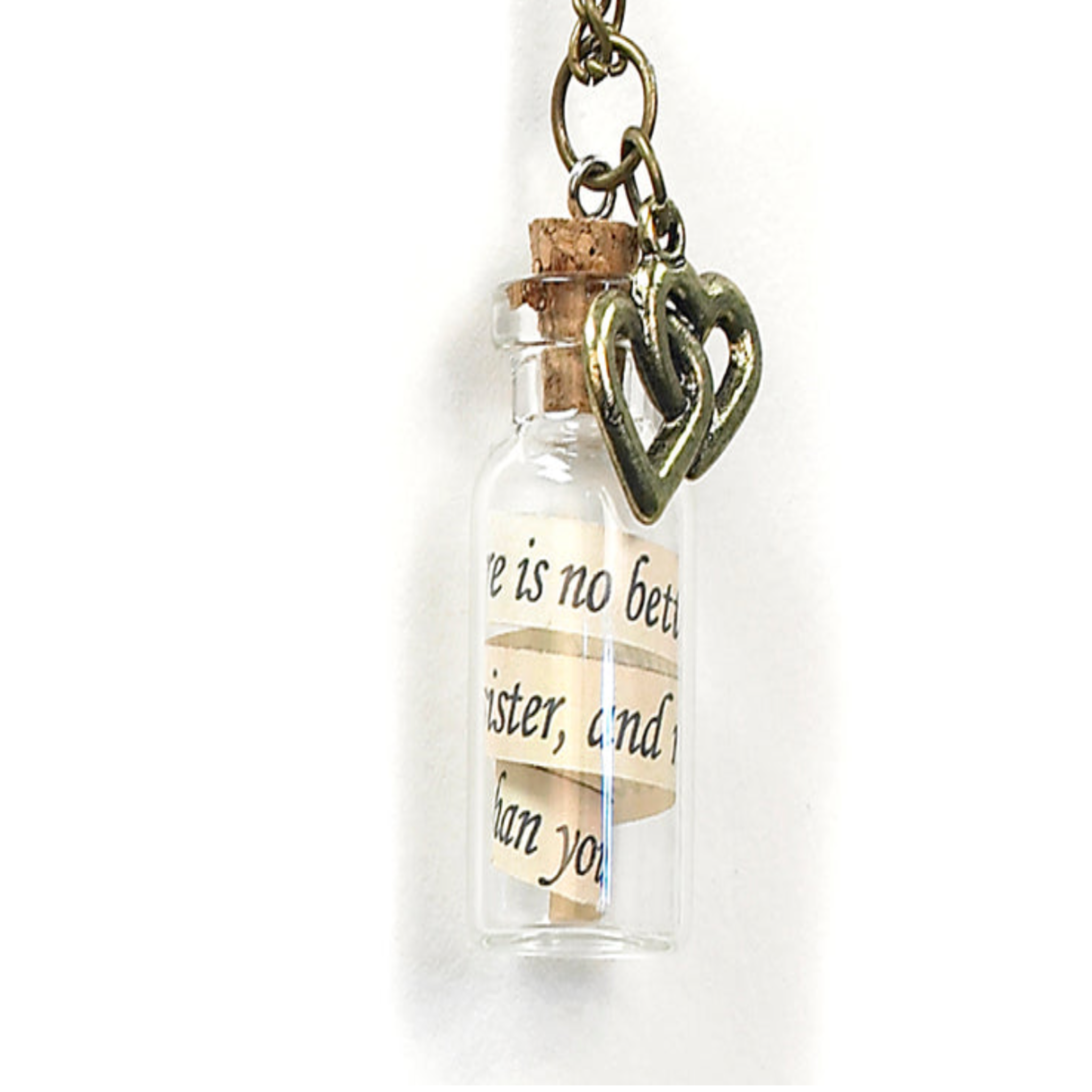 MONARCH MESSAGE IN A BOTTLE NECKLACE