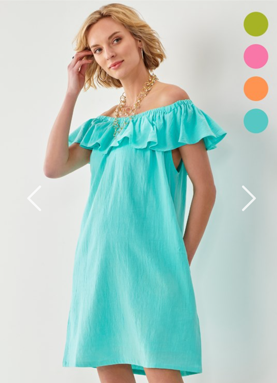 Cosima Cotton Ruffled Flounce Dress