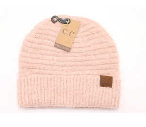 CC Beanie Solid Boucle Knit