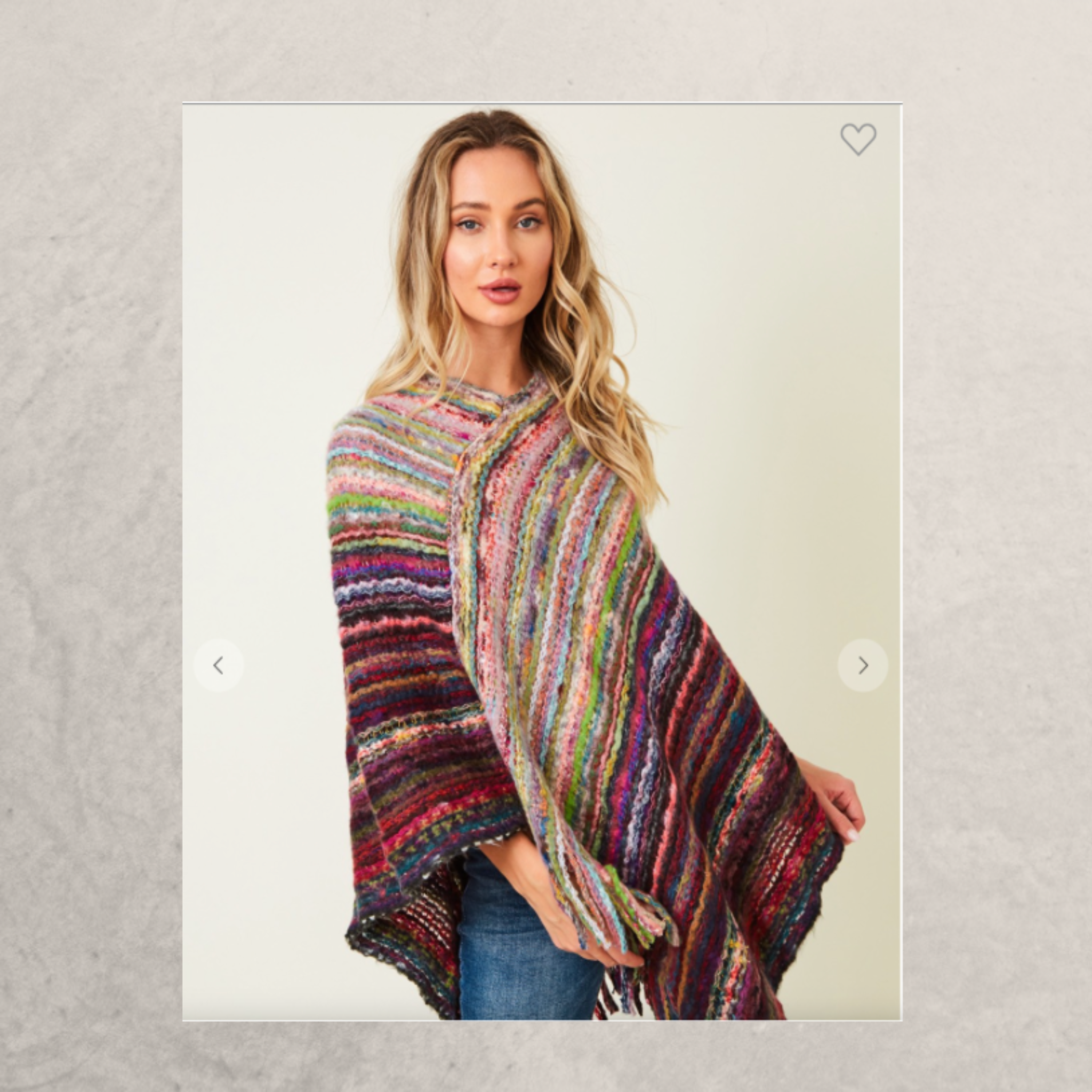 Poncho Sweater w/Fluffy Yarn