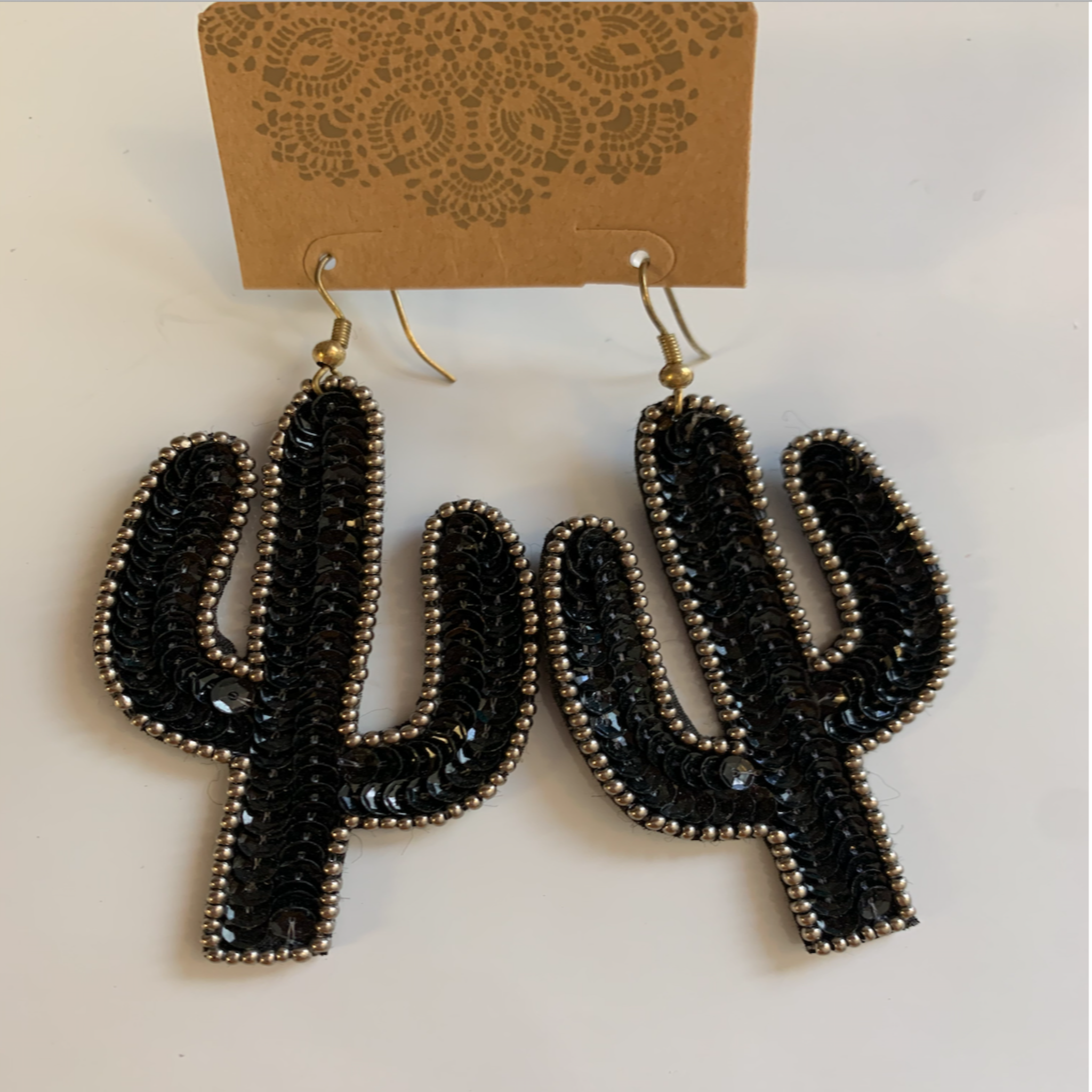 Cactus Sequin Earrings