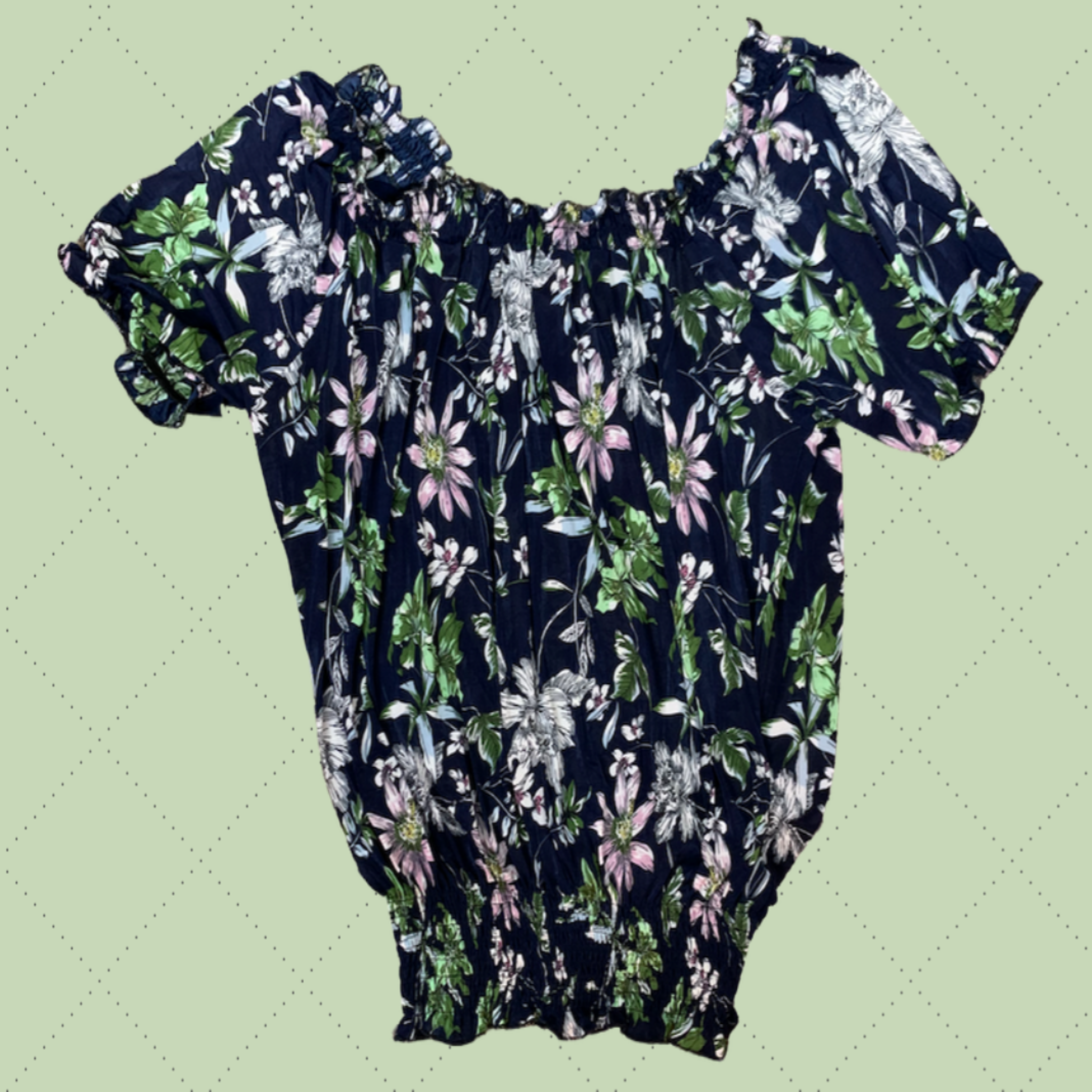 Floral Gathered Top