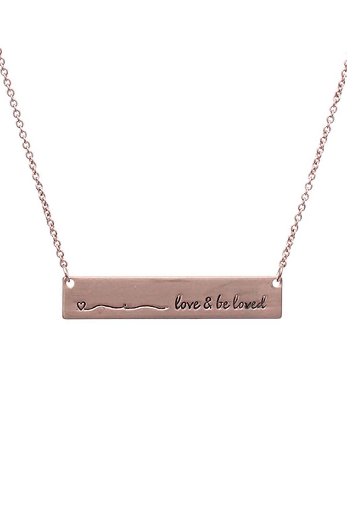 16430 - BAR LOVE AND BE LOVED NECKLACE: ROSE GOLD