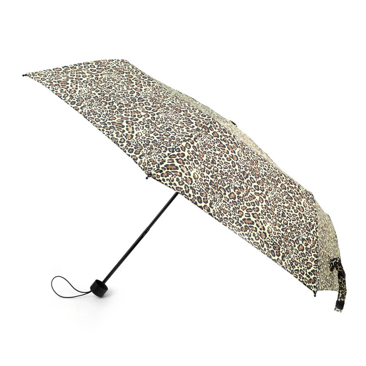 Animal Print Compact Umbrella with Plastic Handle